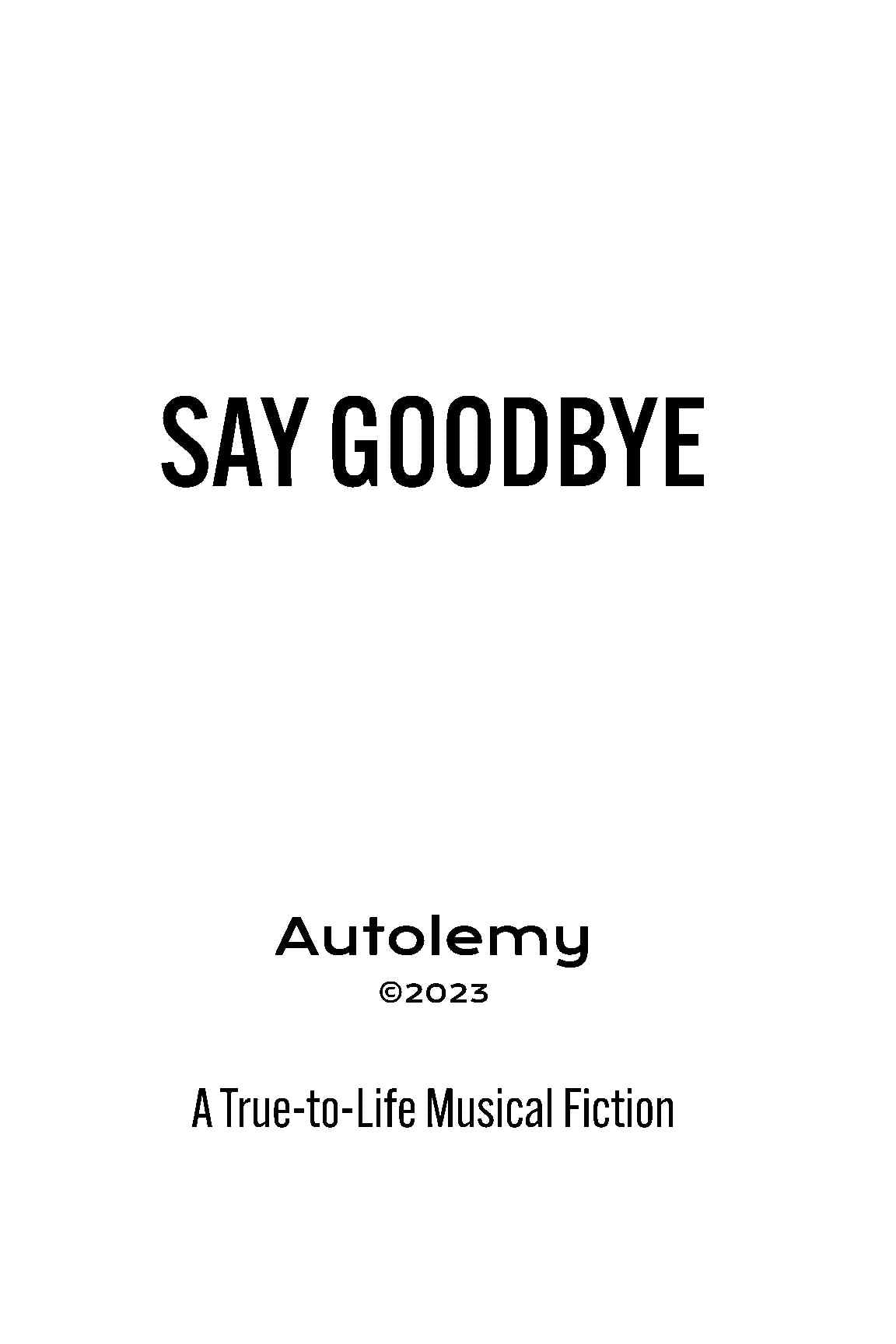 autolemy: Say Goodbye eBook + MP3 Album